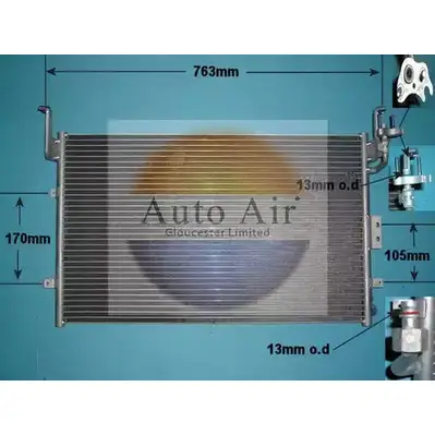 Радиатор кондиционера AUTO AIR GLOUCESTER VEHK7 16-1150 1231659707 EY 2FGY