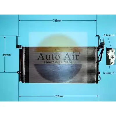Радиатор кондиционера AUTO AIR GLOUCESTER 9VIERNH 16-1162 1231659743 M JDG0O изображение 0