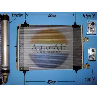Радиатор кондиционера AUTO AIR GLOUCESTER 1231660145 BX7W9 16-1252A L XU201U изображение 0