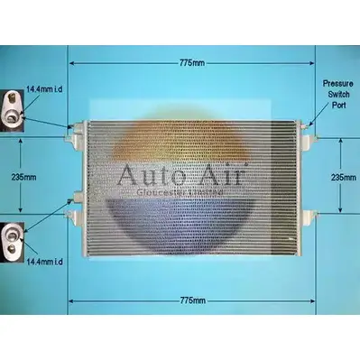 Радиатор кондиционера AUTO AIR GLOUCESTER K4L HCD LCK41I 16-1283 1231660255