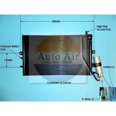 Радиатор кондиционера AUTO AIR GLOUCESTER 16-1324A WV3ZT 1231660451 M0DQV S