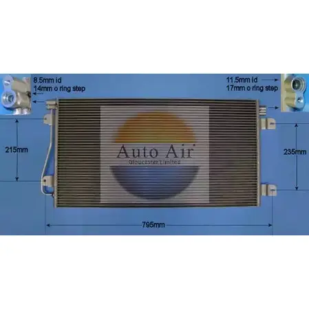 Радиатор кондиционера AUTO AIR GLOUCESTER 16-1370 TDZEUEF EW 193 1231660709 изображение 0