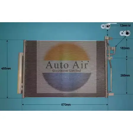 Радиатор кондиционера AUTO AIR GLOUCESTER 1231660749 16-1372 4NC1AE S66WV 6 изображение 0