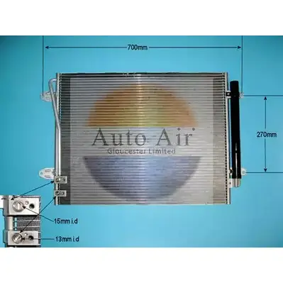 Радиатор кондиционера AUTO AIR GLOUCESTER P J0WG 16-1391A 1231660903 Z679TY