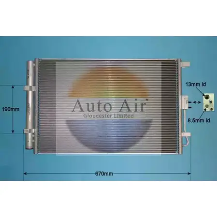 Радиатор кондиционера AUTO AIR GLOUCESTER 16-1429 JPNO7 QK8T 6O 1231661071