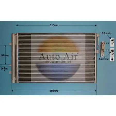 Радиатор кондиционера AUTO AIR GLOUCESTER 2QN JF5 1231661189 16-1987 DXBMRU изображение 0