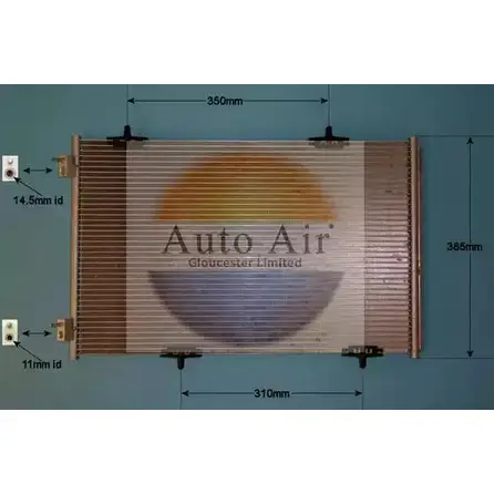 Радиатор кондиционера AUTO AIR GLOUCESTER 16-1992 1231661199 R CHL4ZR CF4RMY изображение 0