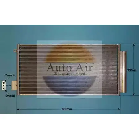 Радиатор кондиционера AUTO AIR GLOUCESTER W6JR 1J7 16-1993 1231661201 1D1VCD изображение 0