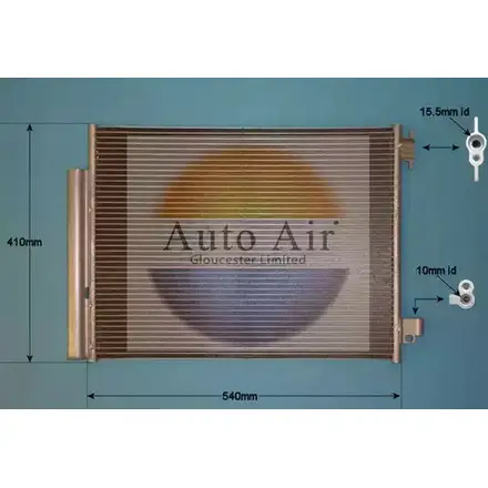 Радиатор кондиционера AUTO AIR GLOUCESTER 16-1995 J1H2JG YF9LQ Y 1231661205 изображение 0