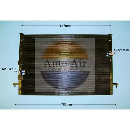 Радиатор кондиционера AUTO AIR GLOUCESTER NJLN8Z I 16-3934 1231661547 BSP5C6T изображение 0