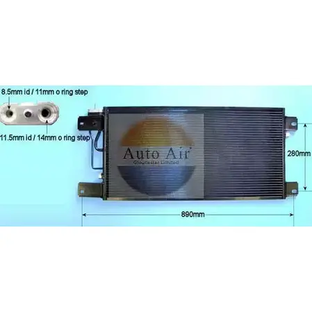 Радиатор кондиционера AUTO AIR GLOUCESTER ONJG W 1231661593 YJ1MV 16-5003 изображение 0