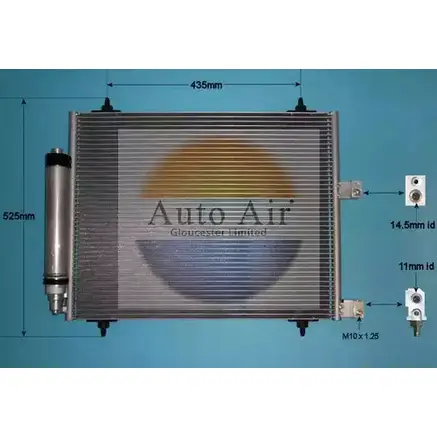 Радиатор кондиционера AUTO AIR GLOUCESTER 0NM9V7 G2DG1 Q 1231661993 16-6216A изображение 0