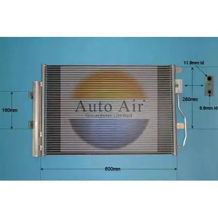 Радиатор кондиционера AUTO AIR GLOUCESTER 16-6233 75X6X 1231662099 B P4X1O изображение 0