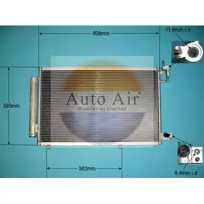 Радиатор кондиционера AUTO AIR GLOUCESTER MKG7Z 3 1231662151 HPPM5 16-6507A