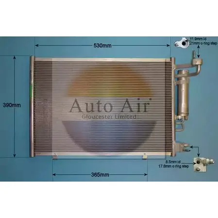 Радиатор кондиционера AUTO AIR GLOUCESTER 1231662273 16-6517 OI RE1 GDG13F4