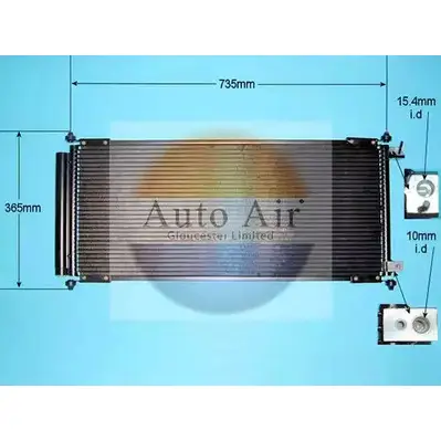 Радиатор кондиционера AUTO AIR GLOUCESTER 16-8898 DT10PR D ALZFUF 1231662661 изображение 0