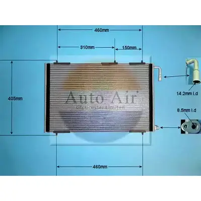 Радиатор кондиционера AUTO AIR GLOUCESTER 4OPS OIV 16-8910 1231662695 QLO5Z46 изображение 0