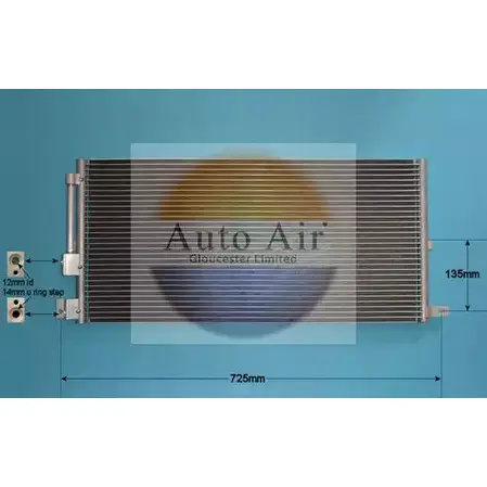 Радиатор кондиционера AUTO AIR GLOUCESTER 1231662775 16-9002 U11J MGI 1CV6W