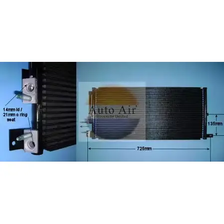 Радиатор кондиционера AUTO AIR GLOUCESTER DMU RFI 1231662781 16-9002A IKGW2B