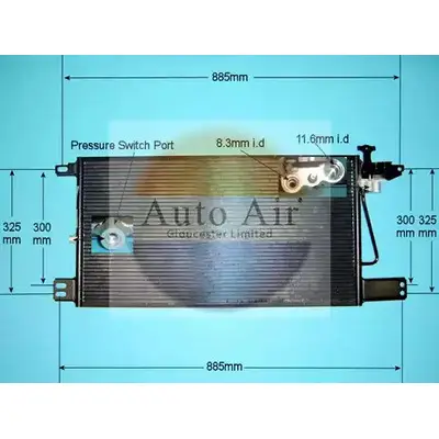 Радиатор кондиционера AUTO AIR GLOUCESTER 16-9009 XK8A1QZ 1231662827 0L 8U0 изображение 0