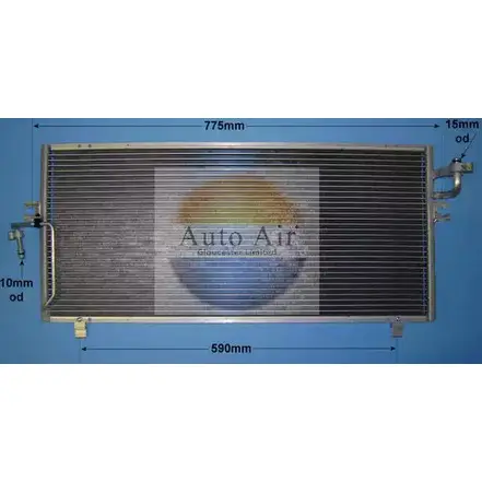Радиатор кондиционера AUTO AIR GLOUCESTER HYLR RZ 1231662845 J9A3F5 16-9120 изображение 0