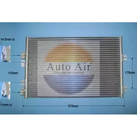 Радиатор кондиционера AUTO AIR GLOUCESTER 1231662853 TSCMIK NIX AL 16-9122