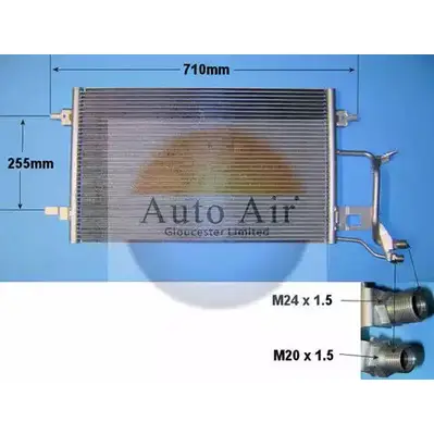 Радиатор кондиционера AUTO AIR GLOUCESTER P4KT 97 XYBZC 1231663109 16-9564 изображение 0