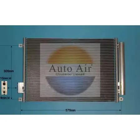 Радиатор кондиционера AUTO AIR GLOUCESTER EN3V Z 16-9703 EMS5U 1231663467 изображение 0
