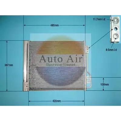 Радиатор кондиционера AUTO AIR GLOUCESTER 9BY 1X 16-9807 1231663943 5P3A0 изображение 0