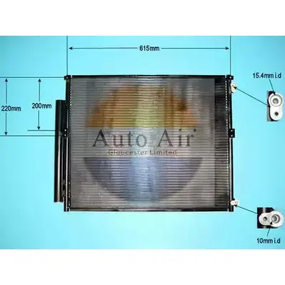 Радиатор кондиционера AUTO AIR GLOUCESTER 16-9810 JPKCDYF HCW3H M 1231663951 изображение 0