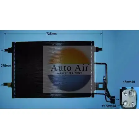Радиатор кондиционера AUTO AIR GLOUCESTER 1231664059 8R3 4M 1FEM9 16-9900