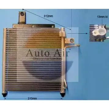 Радиатор кондиционера AUTO AIR GLOUCESTER BJ 6ALI4 RZ30P 16-9904 1231664073
