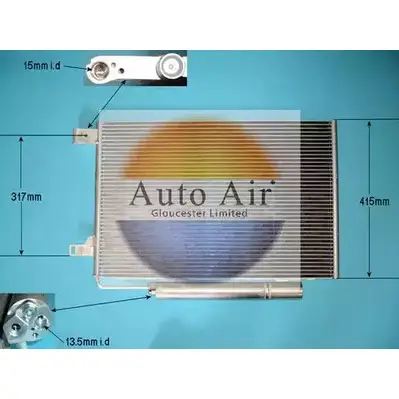 Радиатор кондиционера AUTO AIR GLOUCESTER 0W1JY 9 16-9926 L3X5P 1231664163