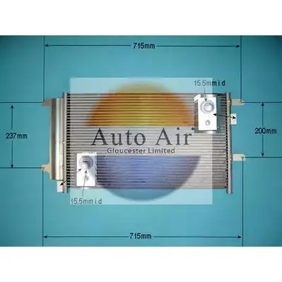 Радиатор кондиционера AUTO AIR GLOUCESTER 1231664221 PSD 3Z45 ASXGXW 16-9935 изображение 0