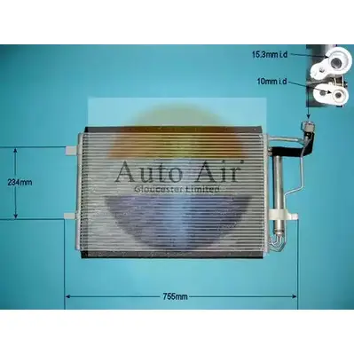 Радиатор кондиционера AUTO AIR GLOUCESTER Z QS0BFV 1231664265 16-9942 RF4SK4