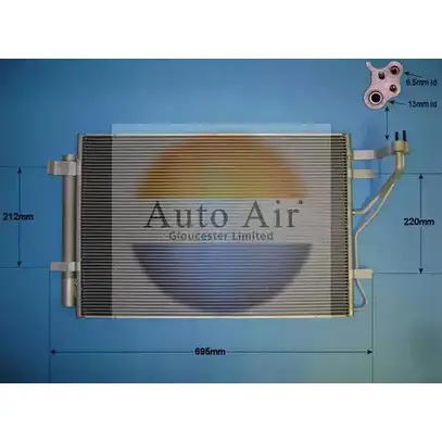 Радиатор кондиционера AUTO AIR GLOUCESTER 1231664369 SDRL7G MRZ YJ6M 16-9966 изображение 0