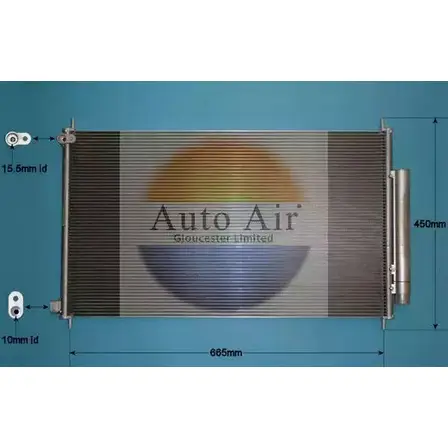 Радиатор кондиционера AUTO AIR GLOUCESTER G0H708D 16-9983 1231664459 7SM 53LP