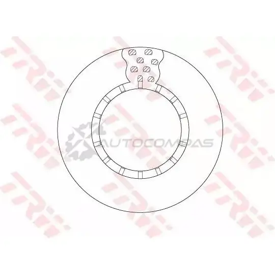 Тормозной диск TRW 1216874913 df5085s ZSB5 3 3322938215637 - Изображение 1