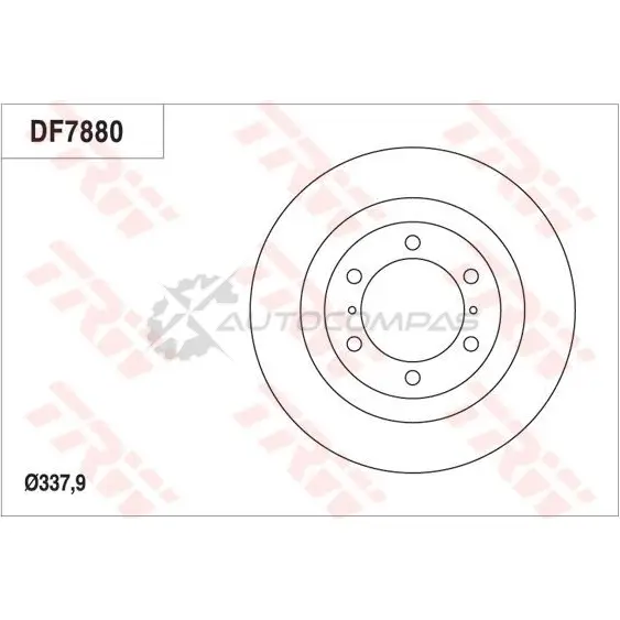 Тормозной диск TRW DW MJTRC 3322938399412 df7880s 1424956835 - Изображение 1