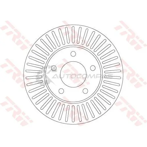 Тормозной диск TRW 3322938399436 df6922 V4 AH87 1424956829 - Изображение 1