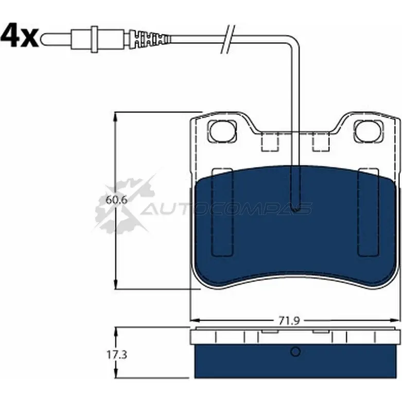 Тормозные колодки, комплект TRW gdb1031bte 1437237532 AX D2M изображение 0