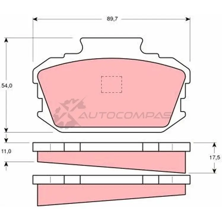 Тормозные колодки, комплект TRW 02CML4 N gdb116 3322936401162 1425134420 изображение 0