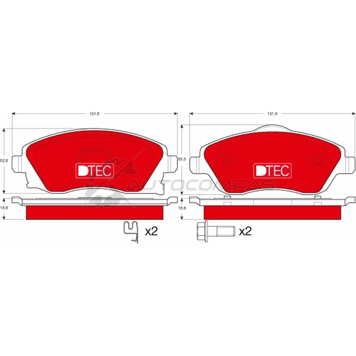 Тормозные колодки, комплект TRW 1528151 23226 2 3225 gdb1570dte изображение 0