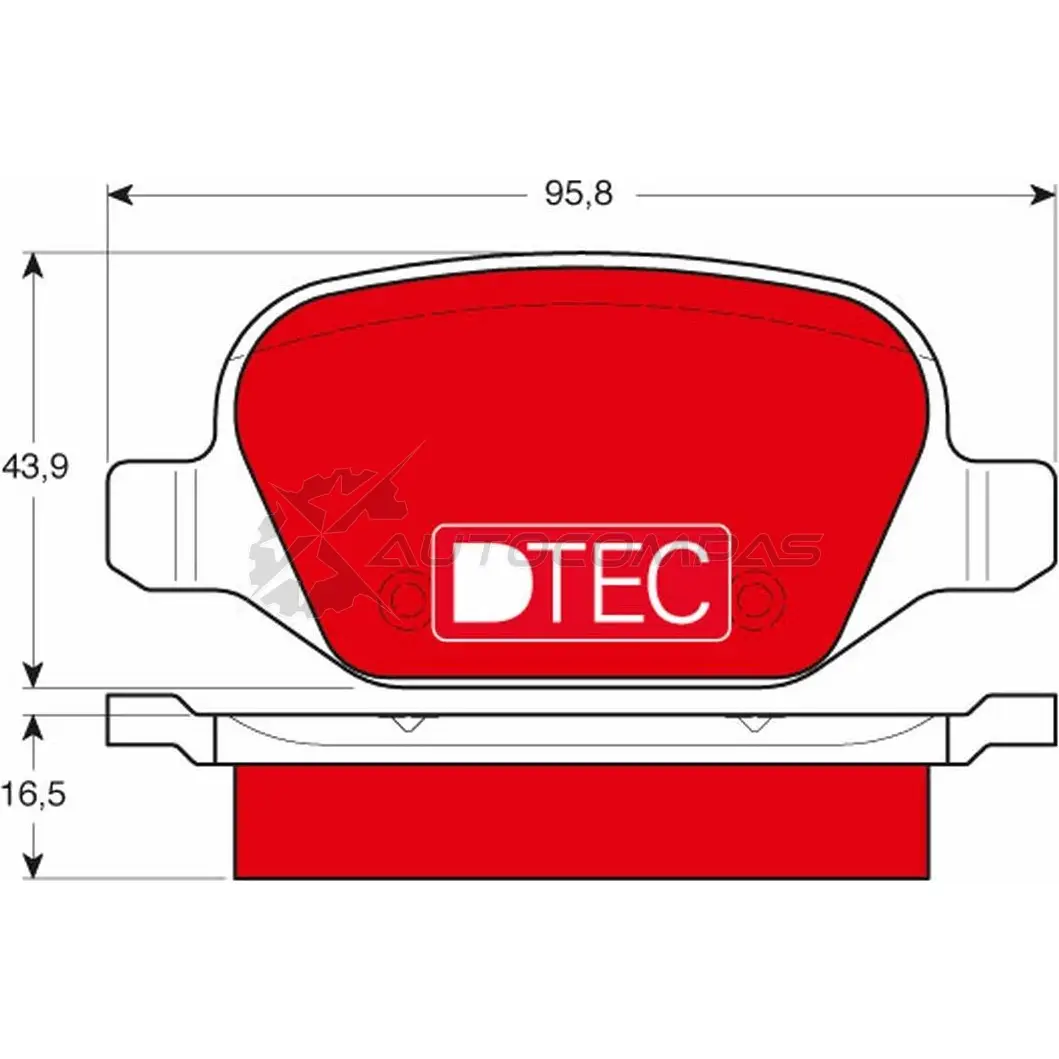 Тормозные колодки, комплект TRW gdb1396dte 2351 7 YKXOOGT 1527935