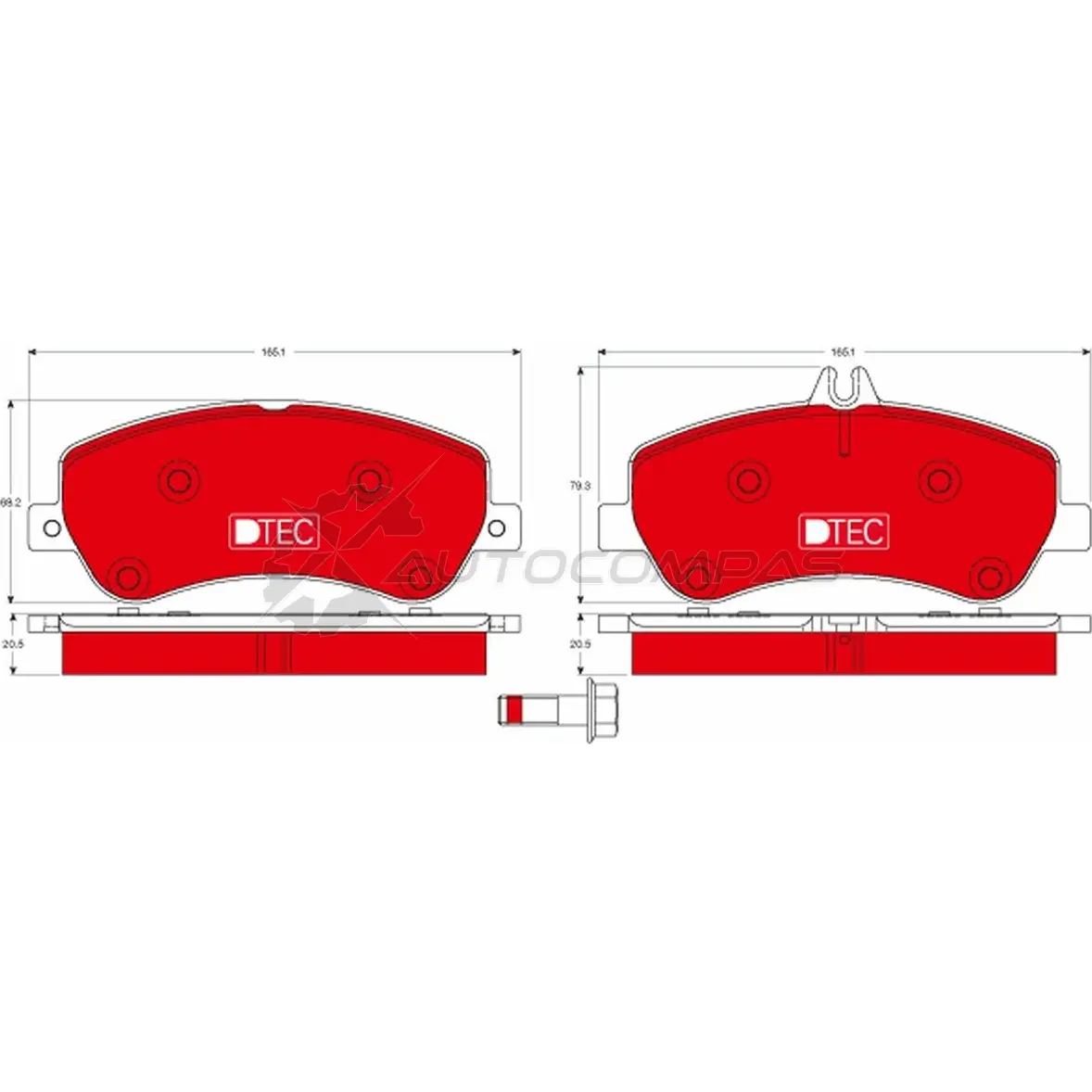Тормозные колодки, комплект TRW 24868 2 4867 1528437 gdb1798dte изображение 0
