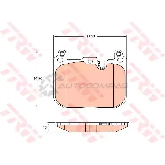 Тормозные колодки, комплект TRW 223 44 gdb2137 1528754 C6OBR изображение 0