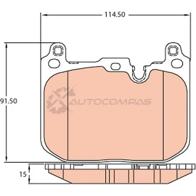 Тормозные колодки, комплект TRW 223 44 gdb2137 1528754 C6OBR изображение 1