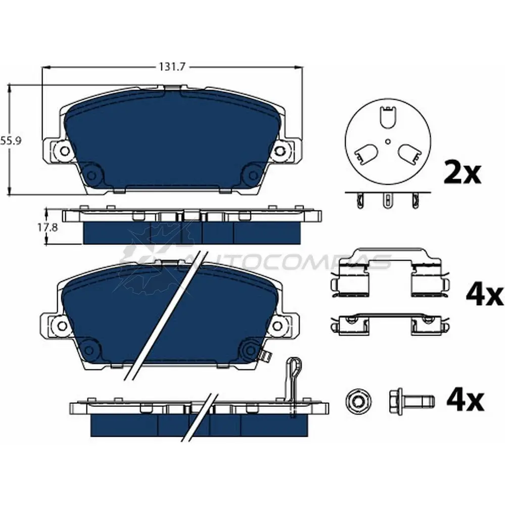 Тормозные колодки, комплект TRW gdb3407bte 1437237472 HKV6 Z4