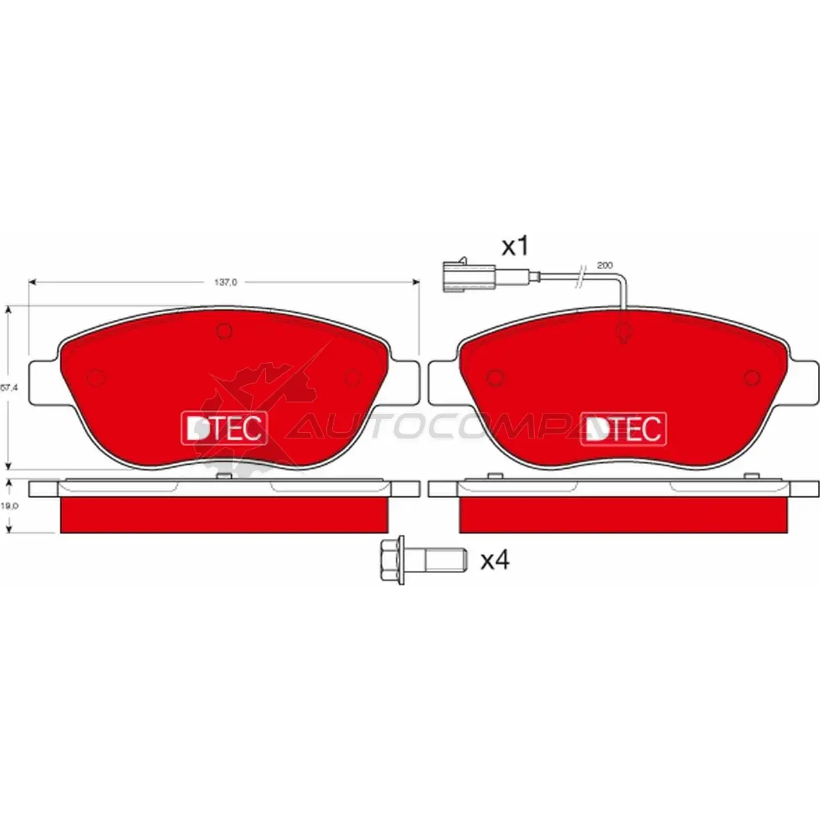 Тормозные колодки, комплект TRW 23709 gdb1483dte 2370 8 1528040 изображение 0