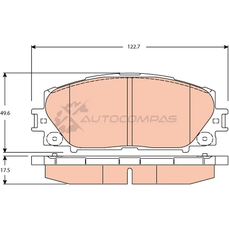 Тормозные колодки, комплект TRW 6MVFQ 1529193 gdb3459 243 47 - Изображение 1